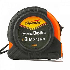 Рулетка Elastica, 3 мх16 мм, обрезиненный корпус  SPARTA 31311