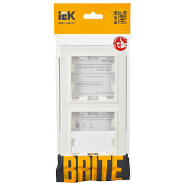 BRITE Рамка 2-местная РУ-2-БрБ белый - BR-M22-K01 IEK
