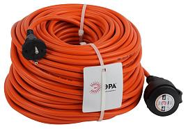 Удлинитель силовой без заземления UPx-1-2x1.5-50m-IP44 в бухте 50м 1 гнездо ПВС 2х1.5 Б0046809 ЭРА
