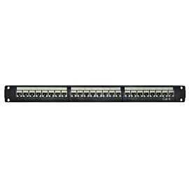 Патч-панель модульная 19", 1U, CAT6, 24 порта RJ45, экранированная RN6PPF24 DKC
