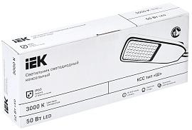 Светильник светодиодный ДКУ 1004-50Ш 3000К IP65 серый  LDKU1-1004-050-3000-K03 IEK