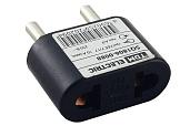 Переходник (тип CEE 7/17-тип А/F) плоский 10А макс. 250В черный SQ1806-0088 TDM