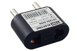 Переходник (тип CEE 7/17-тип А/F) плоский 10А макс. 250В черный SQ1806-0088 TDM