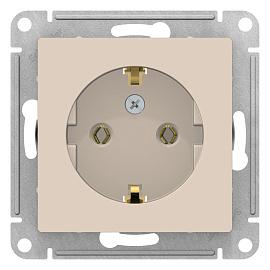 Розетка Atlasdesign скрытой установки с заземлением 16А механизм бежевый ATN000243 Systeme Electric