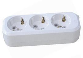 Колодка 3 гнезда, с заземлением 32.75.321.0400, Tplast