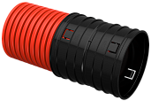 Труба гофрированная двустенная жесткая ПНД d=200мм (6м) ELASTA EA-TG13-2-1-2-200-006-K04 IEK