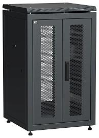 Шкаф сетевой 19" 18U 600х600мм двери передняя двустворчатая перфорированная задняя перфорированная черный LINEA N LN05-18U66-2PP ITK