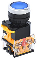 Кнопка D8-11T d=22мм 1з+1р с фиксацией синяя BBT30-11T-3-21-K07 IEK