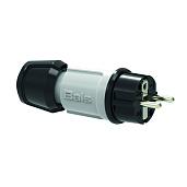 Вилка Schuko 16A 3п(2P+E) 250В, IP44  серый MULTI-GRIP Bals 7371