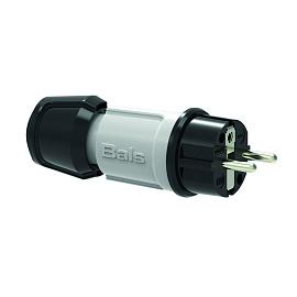 Вилка Schuko 16A 3п(2P+E) 250В, IP44  серый MULTI-GRIP Bals 7371