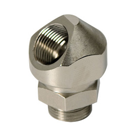 DKC 6028-25G Поворотный адаптер 45° M25x1,5, IP68/IP67, никелироованная латунь