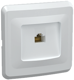Розетка одноместная RJ45 компьютерная РК10-ВБ Cat5e белый ВЕГА (EKV15-K01-DM) IEK
