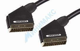 Шнур SCART-SCART (21PIN), длина 1,5 метра (GOLD) REXANT 3484 17-1123