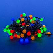 Гирлянда ULD-S0540-060/DGA MULTI IP20 COLORBALLS светодиодная с контроллером «Разноцветные шарики», 60 светодиодов, 5,4 м, разноцветная, IP20, провод зеленый