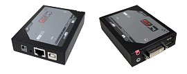 Удлинитель KVM DVI-D+Audio, LAN-1000BASE-T, до 1920 x 1080, RJ-45 + USB-B/DVI-D (Female) MACND-G90 Rextron