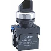 Переключатель с фиксацией без подсветки NP8-20X/312 2НО черная IP65 578131 CHINT