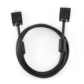 Кабель интерфейсный VGA-VGA 15M/15M 3.0м, D-sub, тройной экран, феррит.кольца, пакет, черный CC-PPVGA-10-B Gembird