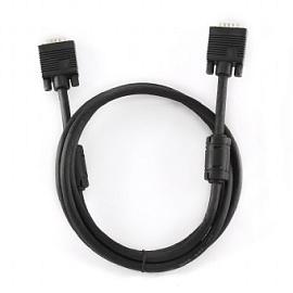 Кабель интерфейсный VGA-VGA 15M/15M 3.0м, D-sub, тройной экран, феррит.кольца, пакет, черный CC-PPVGA-10-B Gembird