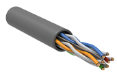 Витая пара неэкранированная U/UTP кат.6 4x2x0,57 (23 AWG) LSZH нг(А)-HF Серая одножильная внутренняя LC1-C604-121 ITK