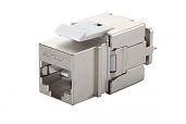 Модуль универсальный keystone, 1хRJ45, Toolless, кат. 6A, экр., цвет: стальной, 16B-EA-07SL Eurolan