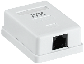ITK Настенная инф. розетка RJ45 кат. 6 UTP 1-порт CS2-1C06U-12