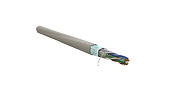 Витая пара экранированная F/UTP кат.5e 4x2x0,50 (24 AWG) PVC нг(А)-LS Серая одножильная внутренняя WR-FTP-4P-C5E-PVC-GY Wrline 505751 (10м)