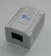 Розетка компьютерная внешняя 1хRJ45, неэкран, cat.5е, 110/Krone тип (Dual IDC) белая LX-519