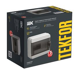 Бокс пластиковый КМПн- 8 IP65 навесной TEKFOR черн. прозр. дверь 178х204х114 TF5-KP72-N-08-65-K03-K02 /уп.1шт/ IEK