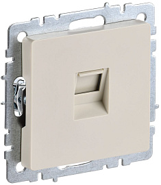 Розетка компьютерная RJ45 кат.5E РК10-БрКр бежевый BR-K10-1-K10 BRITE  IEK