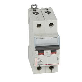 Выключатель автоматический DX3 20А 2П двухполюсный C 10кА 407801 Legrand