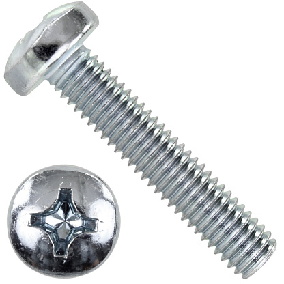 Изображение товара Винт полуцилиндр.головка DIN7985 М6х40 цинк (пакет 8 шт)