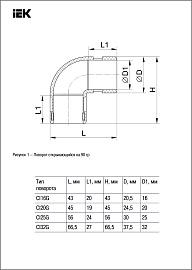 Угол разборный D25 мм (CTA10D-CIG25-K41-050) IEK