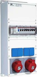 Бокс M32/2JFB CTFL с розетками и фланцами в сборе, металл, IP44 2CMA100022R1000 ABB
