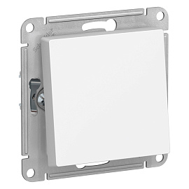 Переключатель одноклавишный Atlasdesign Aqua скрытой установки IP44 10А проходной механизм белый ATN440161 Systeme Electric