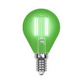 Лампа светодиодная 5 Вт E14 G45 350Лм 200-250в шар зеленый свет Air (LED-G45-5W/GREEN/E14 GLA02GR) UL-00002987 Uniel