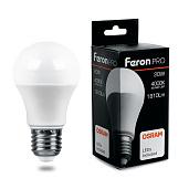 Лампа светодиодная 20Вт E27 A65 4000К 1810Лм матовая 230В Груша LED OSRAM 38042 Feron Pro