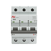 Выключатель автоматический 10А 3П трехполюсный D 10kA AV-10 AVERES mcb10-3-10D-av EKF