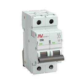 Выключатель автоматический 50А 2П двухполюсный C 10kA AV-10 AVERES mcb10-2-50C-av EKF
