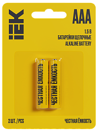 Элемент питания Alkaline LR03/ААА (2шт/блистер)  ABT-LR03-OP-L02 IEK