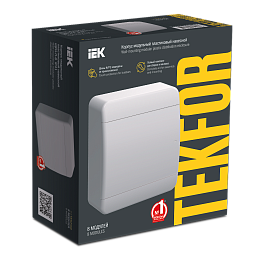 Бокс пластиковый ЩРН-П- 8 IP41 навесной TEKFOR бел. дверь 240х218х102 TF5-KP13-N-08-41-K01-K01 /уп.4шт/ IEK
