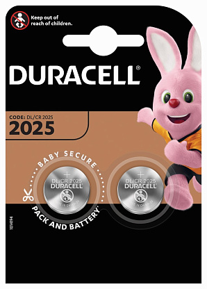 Изображение товара Батарейка (элемент питания) CR2025 3V BL2  Б0037272 Duracell