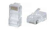 Коннектор RJ-45 под витую пару, категория 5e, неэкранированный, универсальный (100 шт в упак.) WRline WR-8P8C-C5E