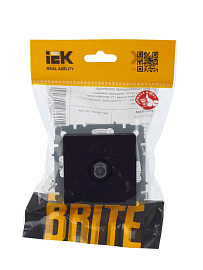 Розетка TV оконечная РТВ11-0-БрЧ черный BR-A10-O-K02 BRITE  IEK