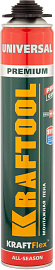 Пена монтажная профессиональная (пистолетная) всесезонная 750 мл (45 л) PREMIUM KRAFTOOL 41182_z01