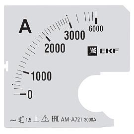 Шкала сменная для амперметра A721 3000/5А-1,5 EKF PROxima s-a721-3000