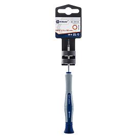 Отвертка для точных работ  Ultra Grip HEX 1.5х50 мм CR-V, двухкомпонентная рукоятка КОБАЛЬТ 245-411