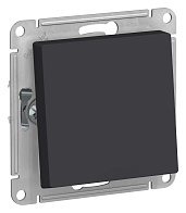 Переключатель одноклавишный Atlasdesign Aqua скрытой установки IP44 10А проходной (сх.6) механизм карбон ATN441061 Systeme Electric