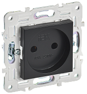 Розетка без заземления без защитных шторок 10А SK-R02Bl черный SKANDY SK-R10-10-K02 IEK