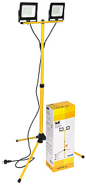 Прожектор светодиодный уличный LED СДО 06-2x50Ш штатив 6500К IP65 черный  LPDO606-2X050-65-K02 IEK