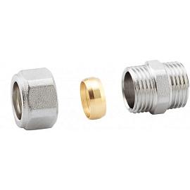 Фитинг подключения L и T-образной медной трубки-D15-R 1/2" 4938 SANEXT